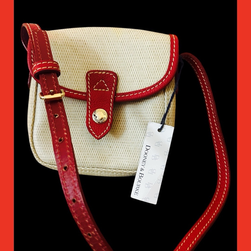 Dooney & Bourke Red - Tan Crossbody Bag New With Tags $118 MSRP - Picture 8 of 16